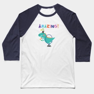 Circus Dino Baseball T-Shirt